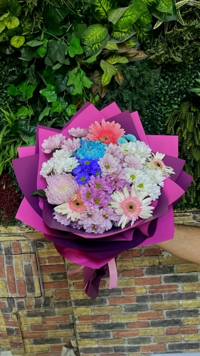 PEMBE BEYAZ KIR ÇİÇEĞİ BUKETİ